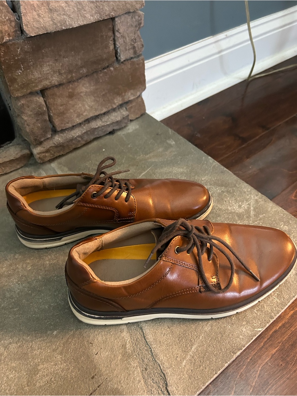 Men's Brown Leather Lace-Up Shoes - Picture 5 of 5